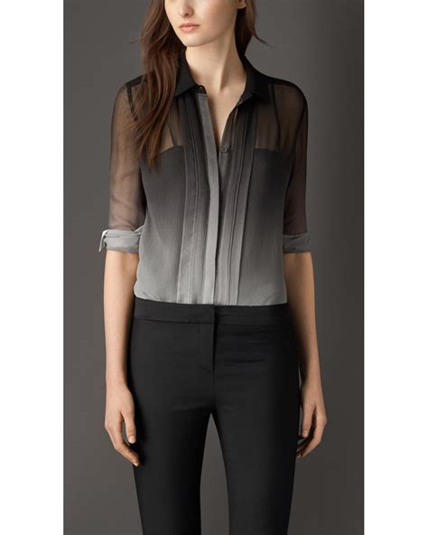 burberry london degrade silk shirt|Burberry store online.